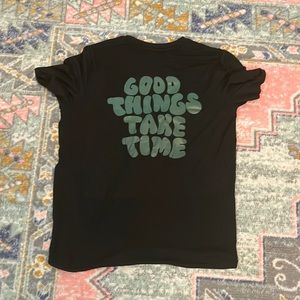 “Good Things Take Time” Men’s Medium Green/Black Shirt